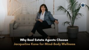 Real estate agent improving mind-body wellness with holistic coaching by Jacqueline Kane for stress relief, emotional healing, and nervous system regulation.