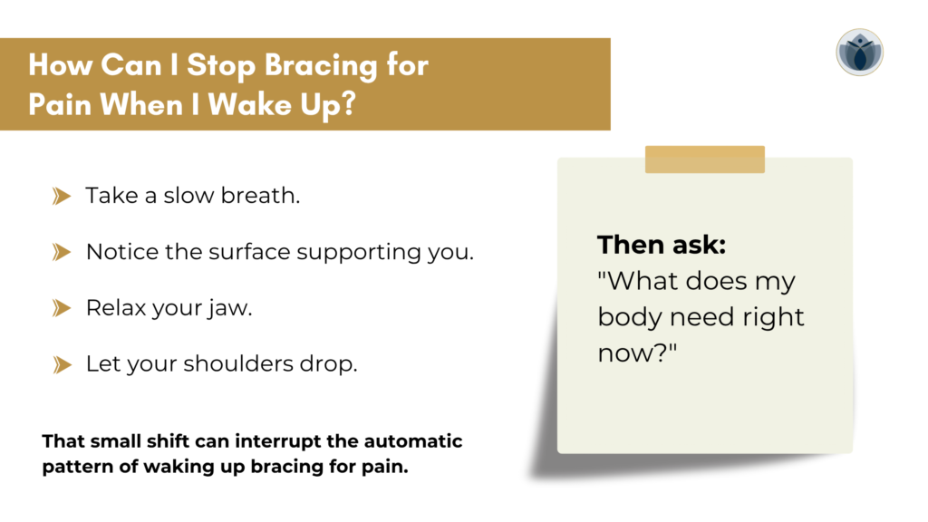 Morning pain inventory guide for waking up with less pain and tension